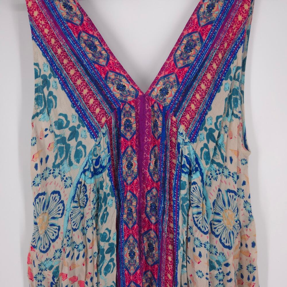 Free People Intimately FP Boho Floral Trapeze Slip Dress Size Small - Picture 4 of 11